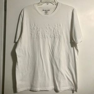 White Short Sleeve MK Michael Kors Logo Tee Shirt